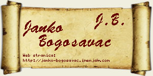 Janko Bogosavac vizit kartica
